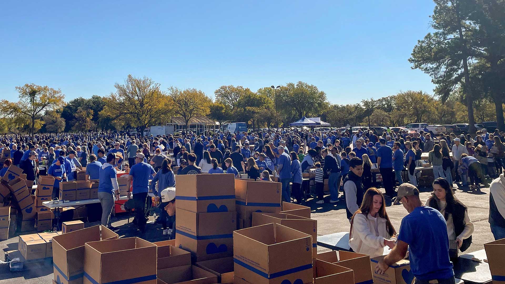 Delivering hope to suffering children by equipping local churches for gospel-centered mercy ministry. In 2018, approximately 1,300 people gathered on a brisk Saturday morning in November to fill 10,000 Food Paks.
