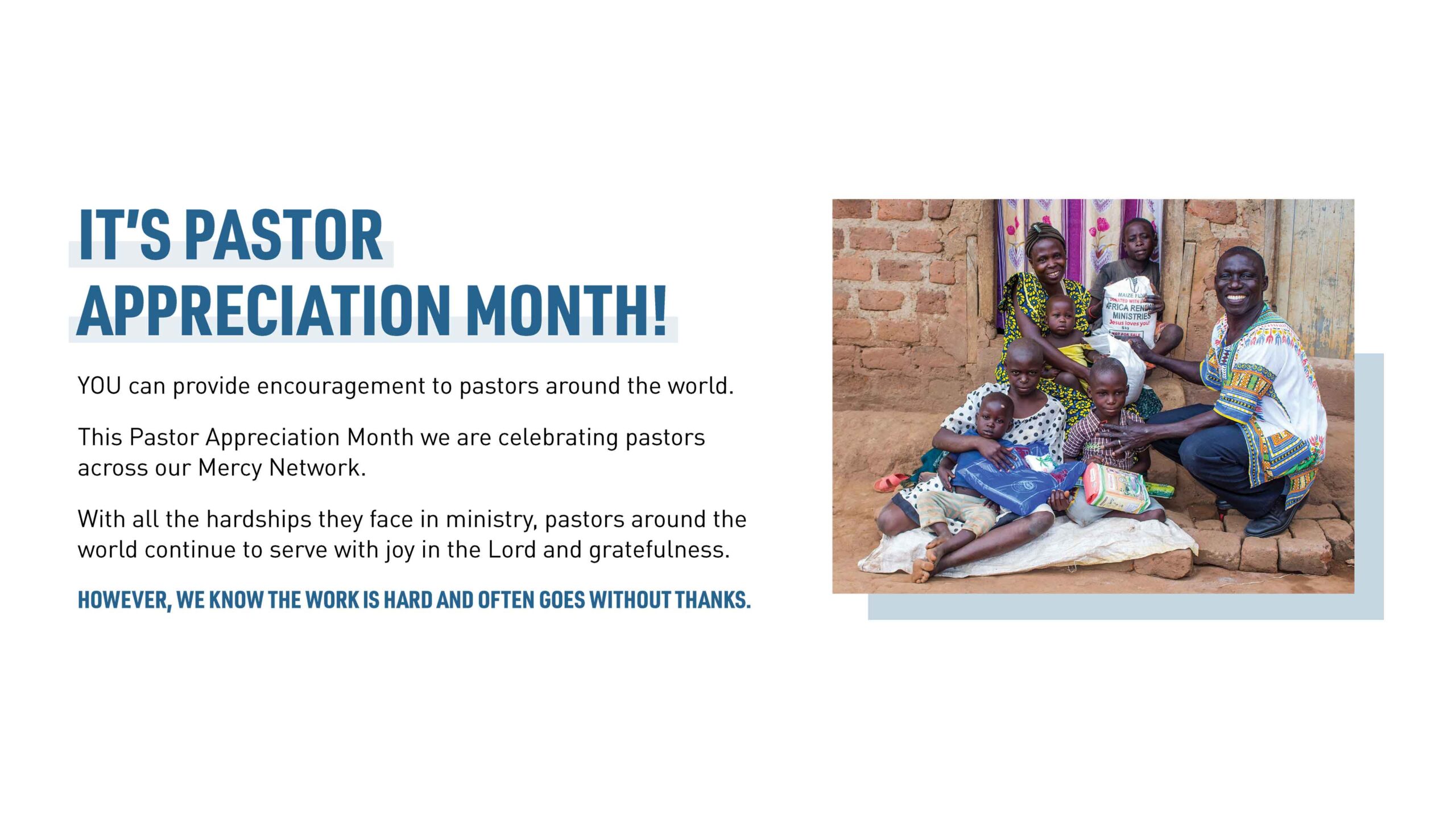 It's Pastor Appreciation Month