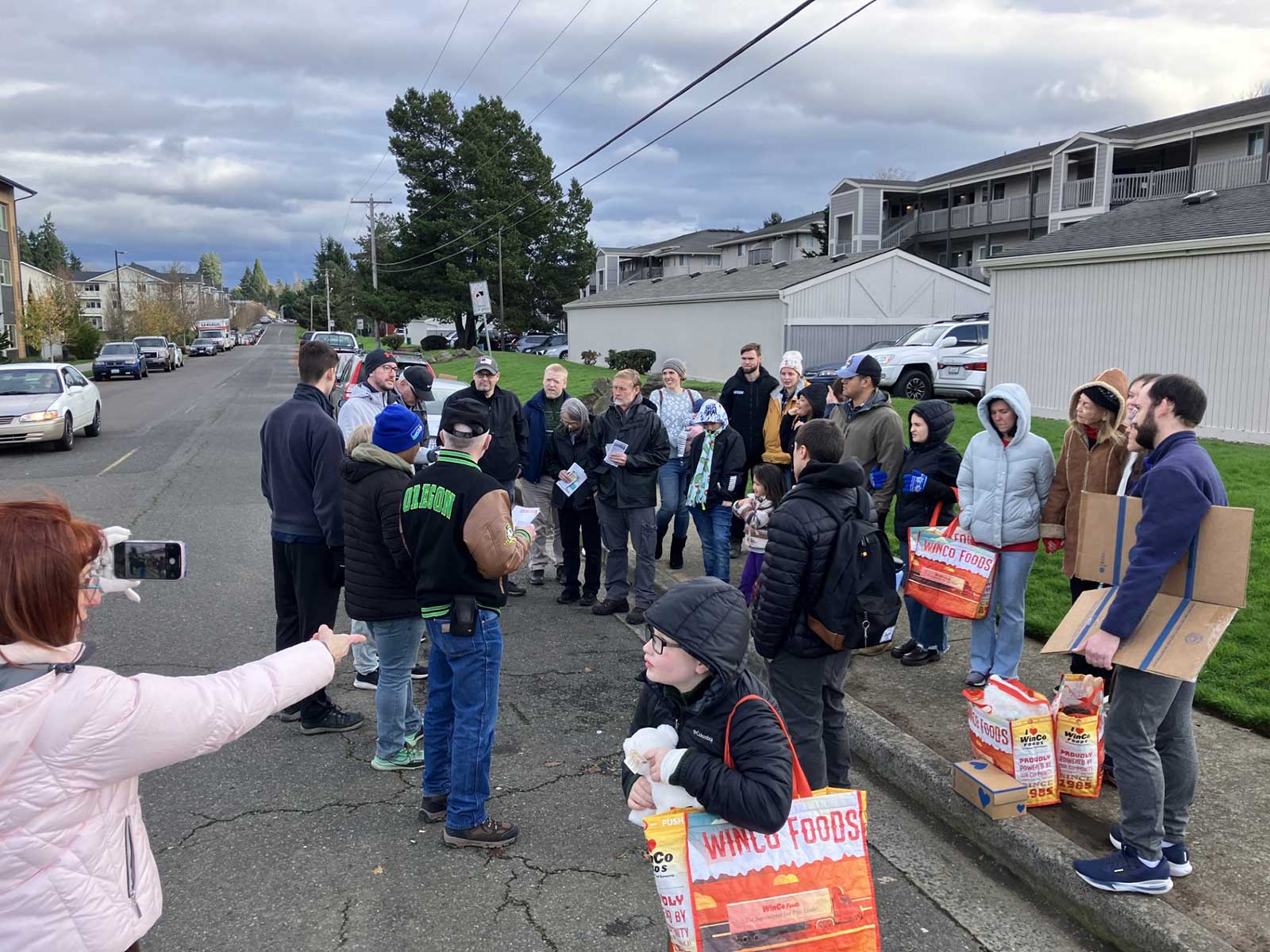 Before heading out, volunteers from the Master's Bible Church are trained in presenting the gospel.