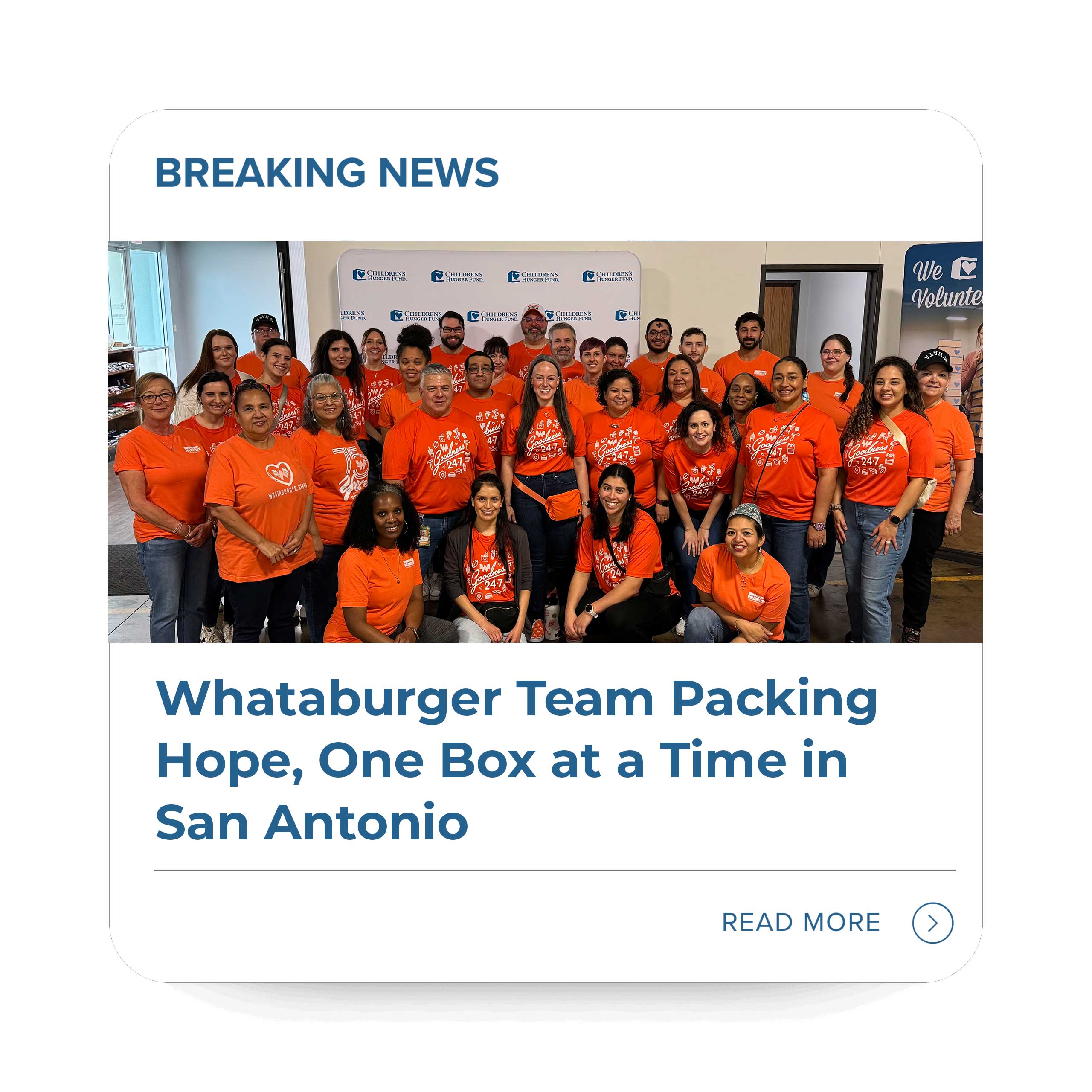 Whataburger Team Packing Hope, One Box at a Time in San Antonio