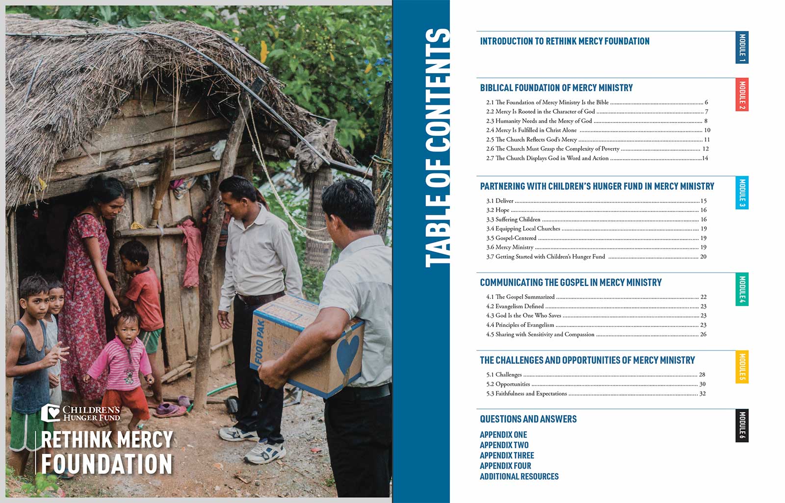 A preview of the Rethink Mercy Foundation workbook.
