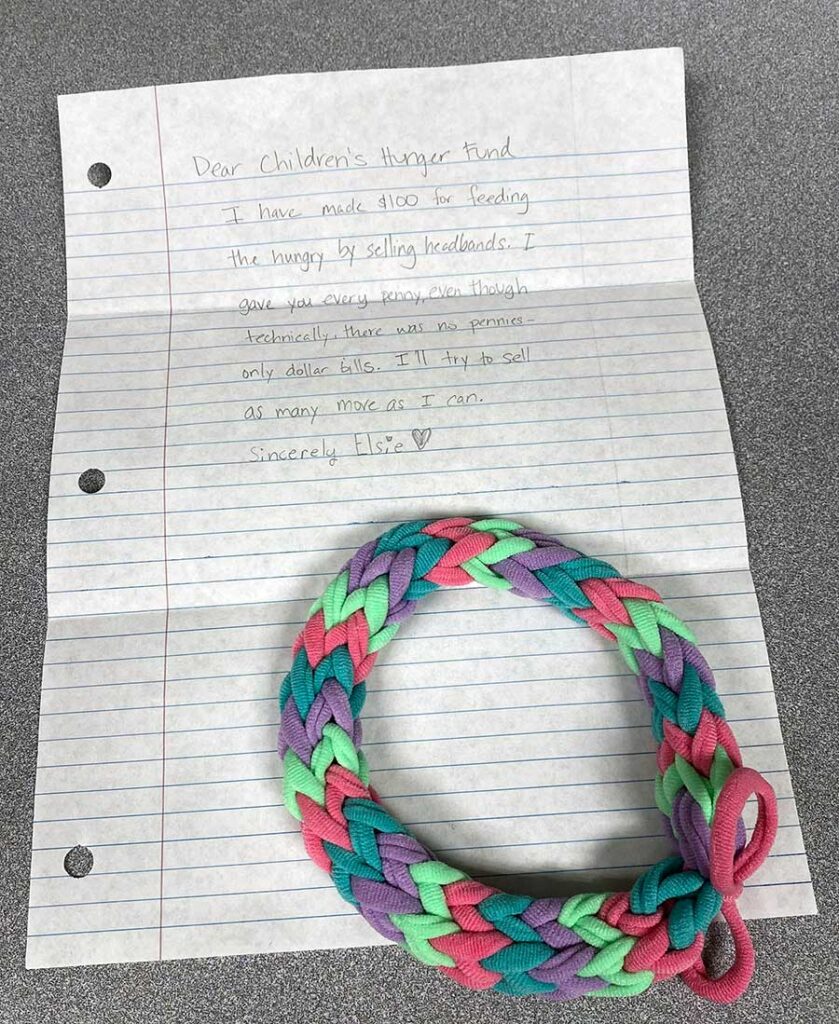Elsie started selling her headbands not with a big marketing campaign but with simple word of mouth. Word spread, and people responded. She ended up selling more than 25 headbands, along with several scrunchies. 