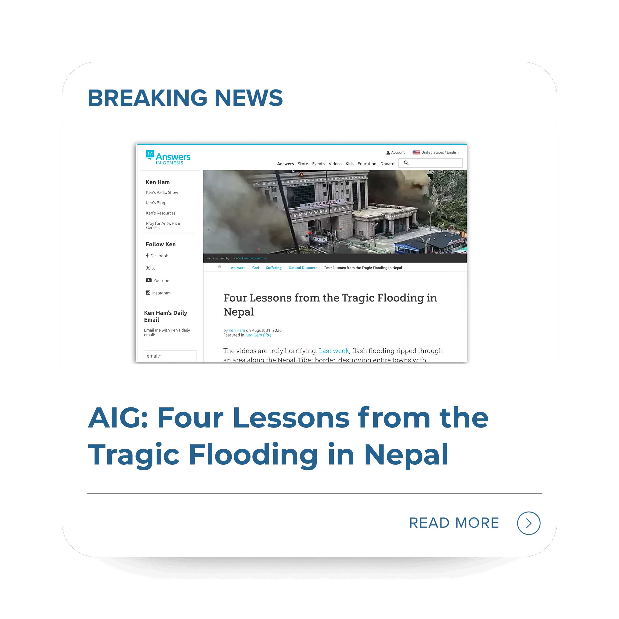 Breaking News - AIG Article - Four Lessons from the Tragic Flooding in Nepal
